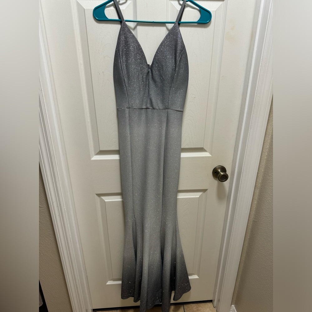 Mermaid-Grey Ombre Bailey Blue Dress